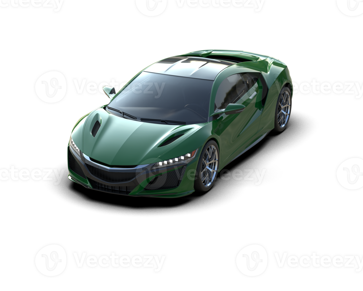 Realistic sport car isolated on background. 3d rendering - illustration png