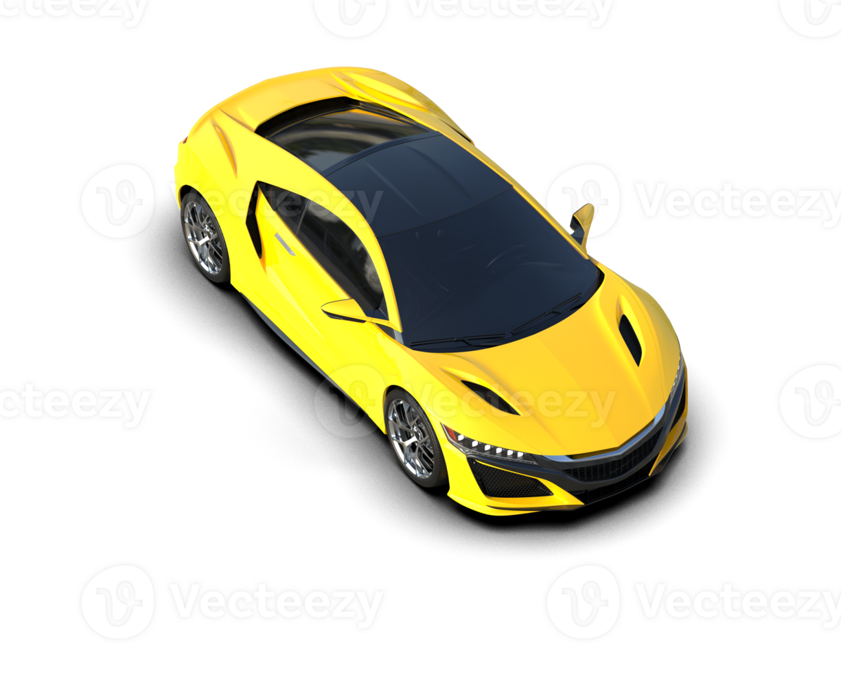 Realistic sport car isolated on background. 3d rendering - illustration png