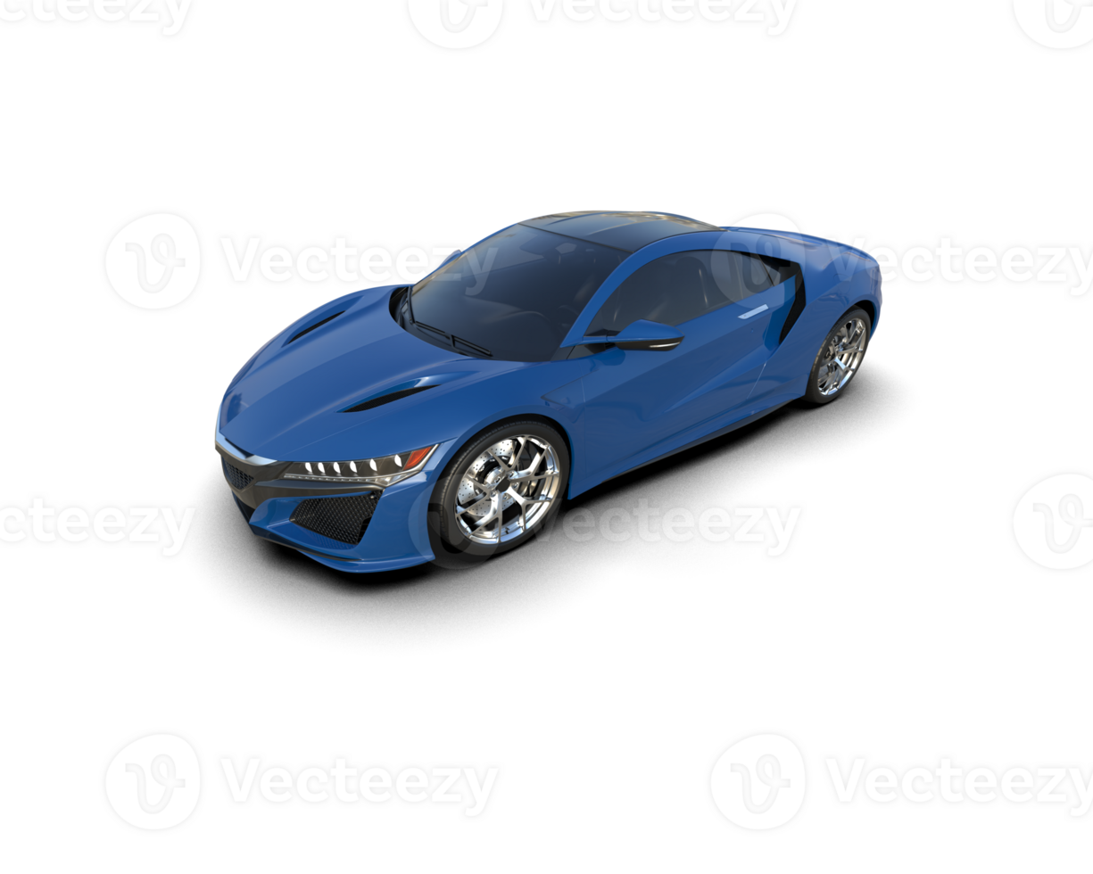 Realistic sport car isolated on background. 3d rendering - illustration png