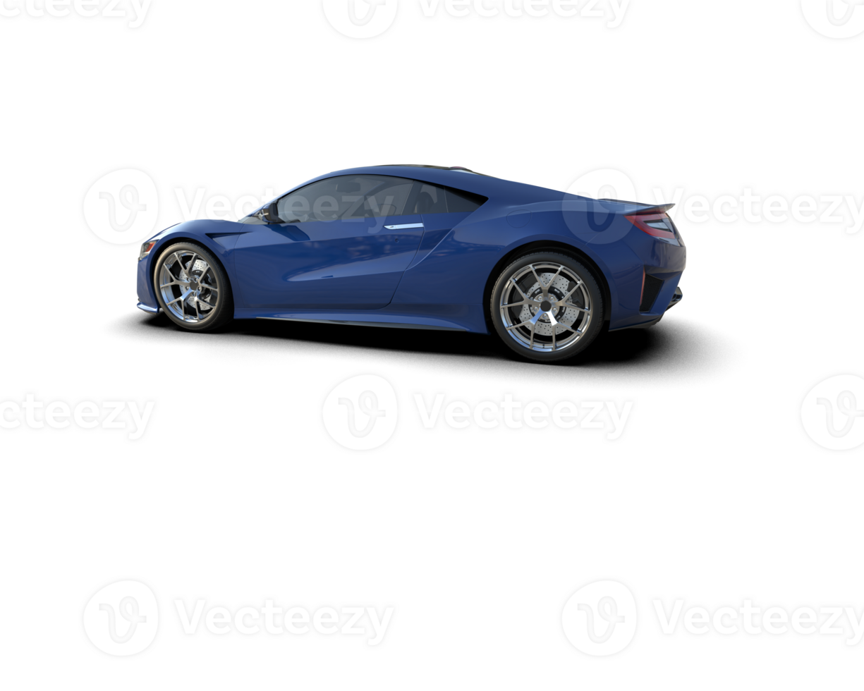 Realistic sport car isolated on background. 3d rendering - illustration png