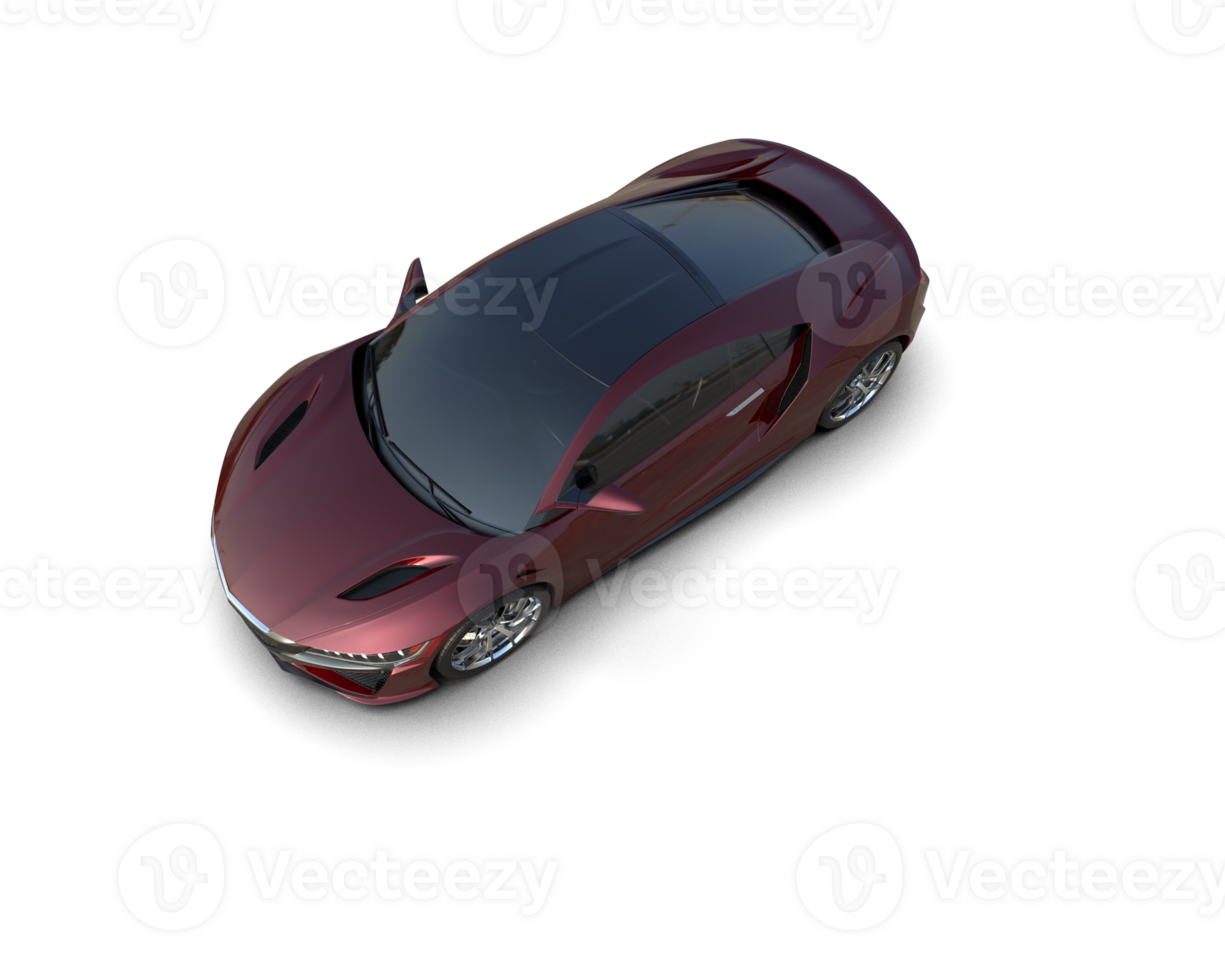 Realistic sport car isolated on background. 3d rendering - illustration png
