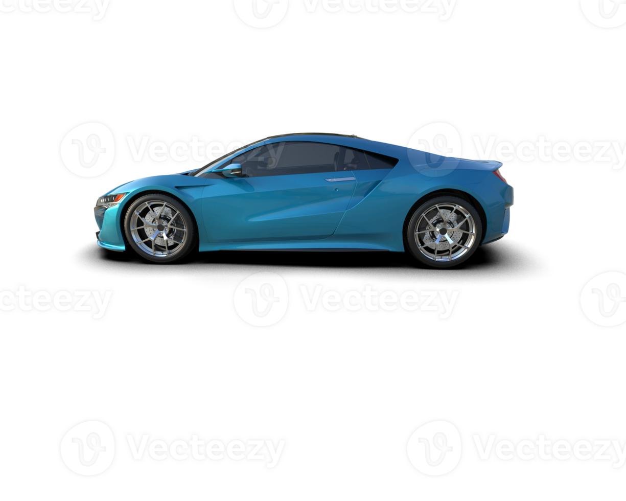 Realistic sport car isolated on background. 3d rendering - illustration png