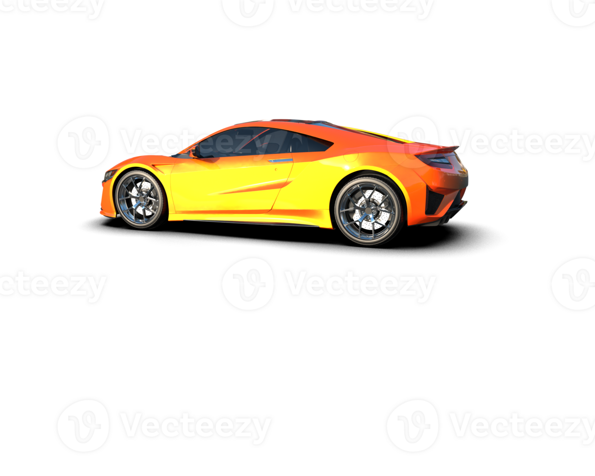 Realistic sport car isolated on background. 3d rendering - illustration png