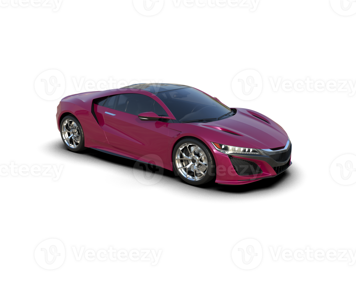 Realistic sport car isolated on background. 3d rendering - illustration png