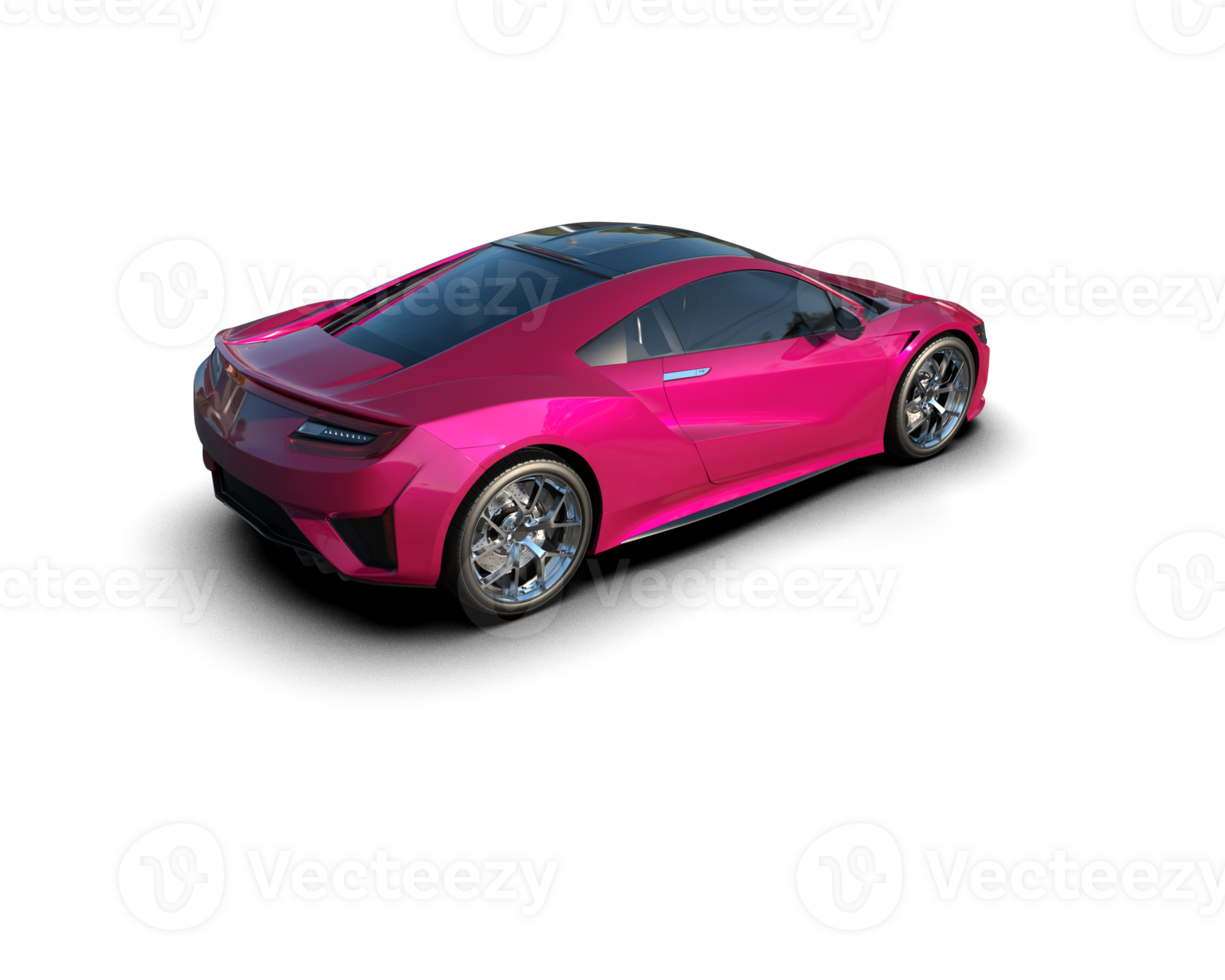 Realistic sport car isolated on background. 3d rendering - illustration png