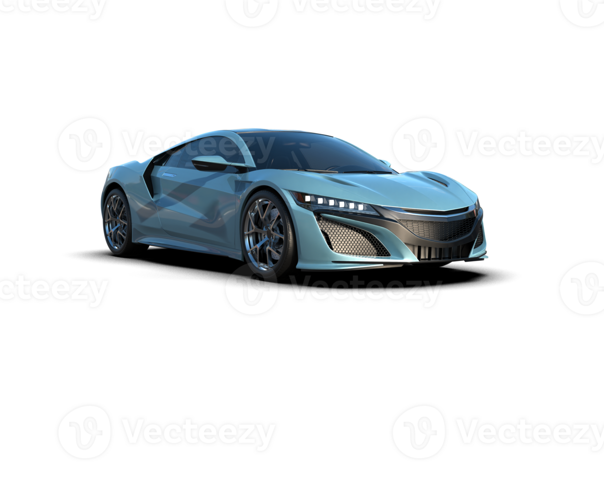 Realistic sport car isolated on background. 3d rendering - illustration png