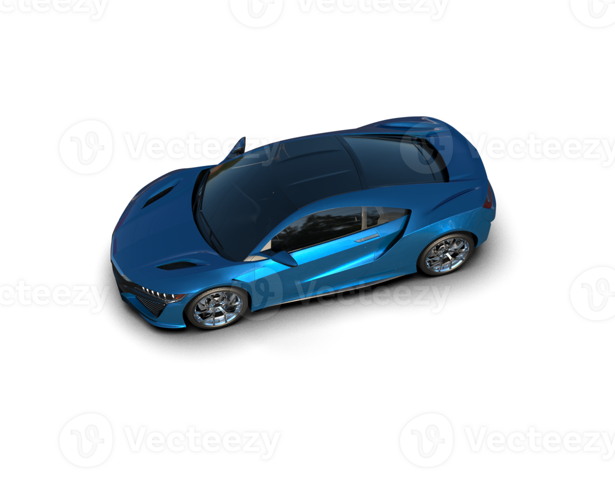 Realistic sport car isolated on background. 3d rendering - illustration png