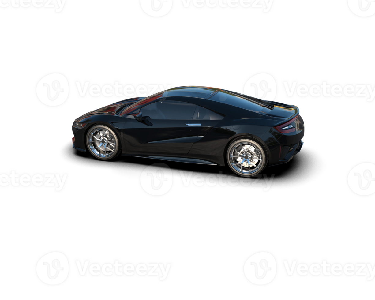 Realistic sport car isolated on background. 3d rendering - illustration png