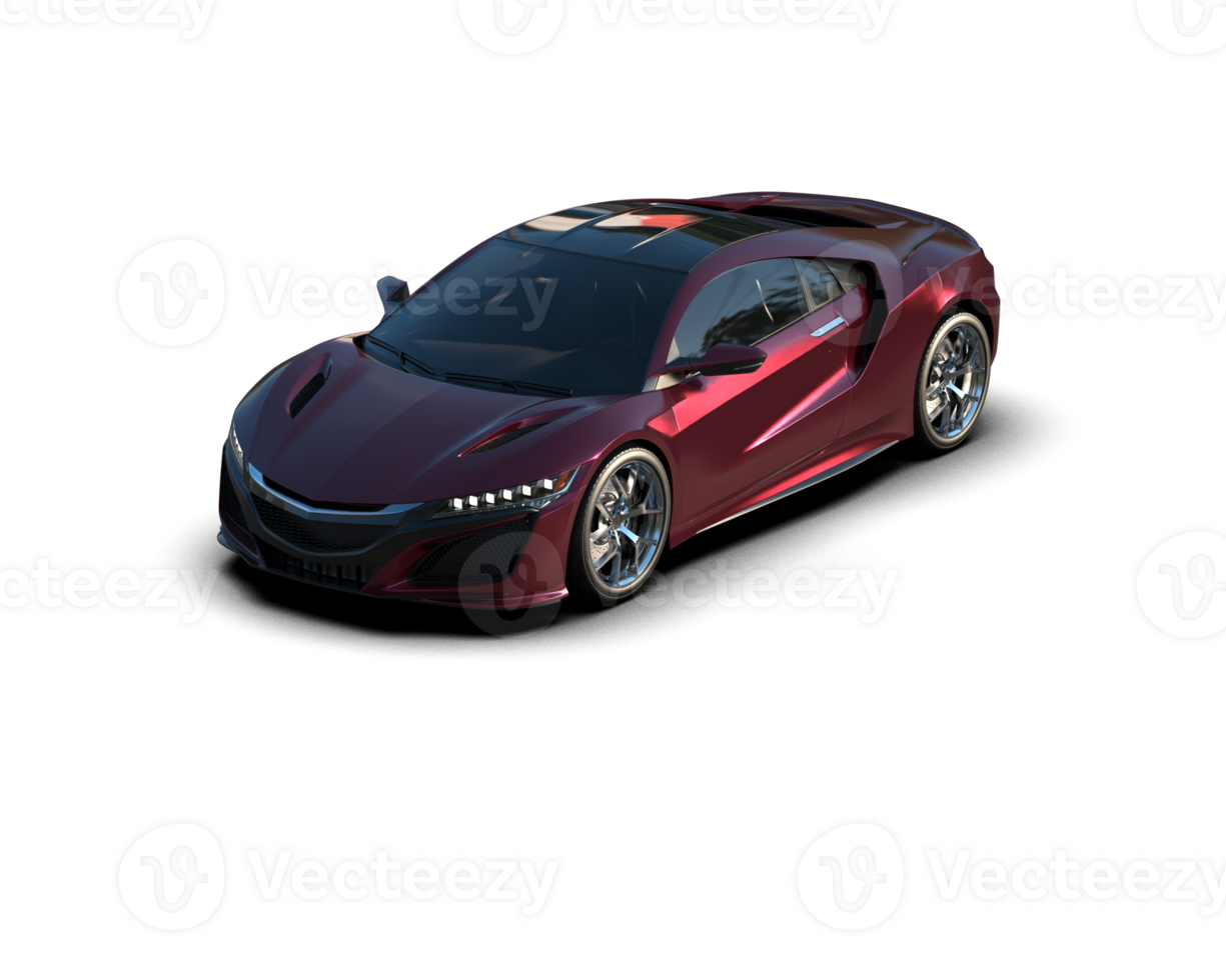 Realistic sport car isolated on background. 3d rendering - illustration png