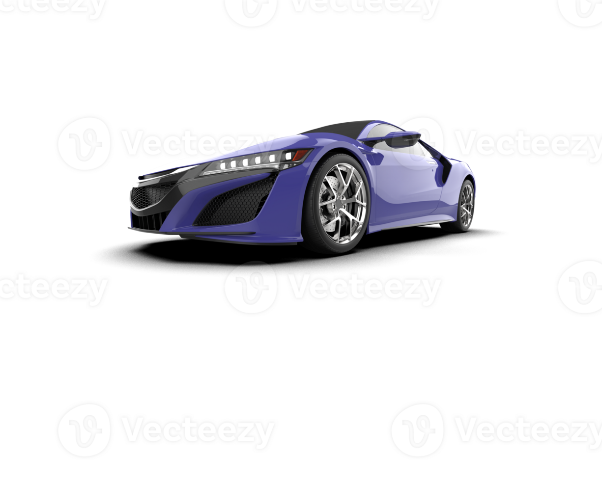 Realistic sport car isolated on background. 3d rendering - illustration png