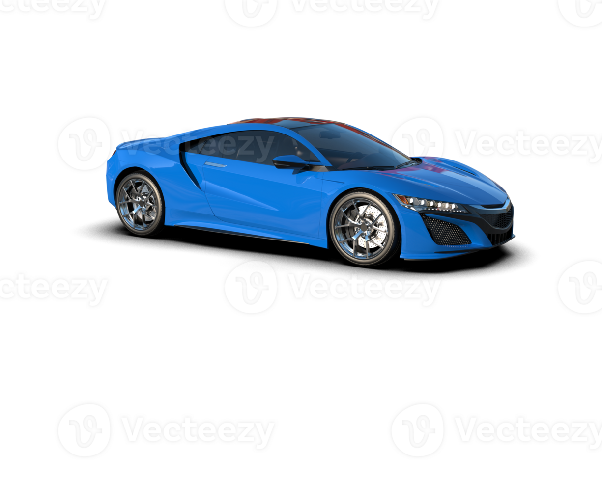 Realistic sport car isolated on background. 3d rendering - illustration png
