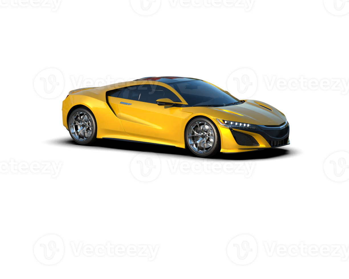Realistic sport car isolated on background. 3d rendering - illustration png