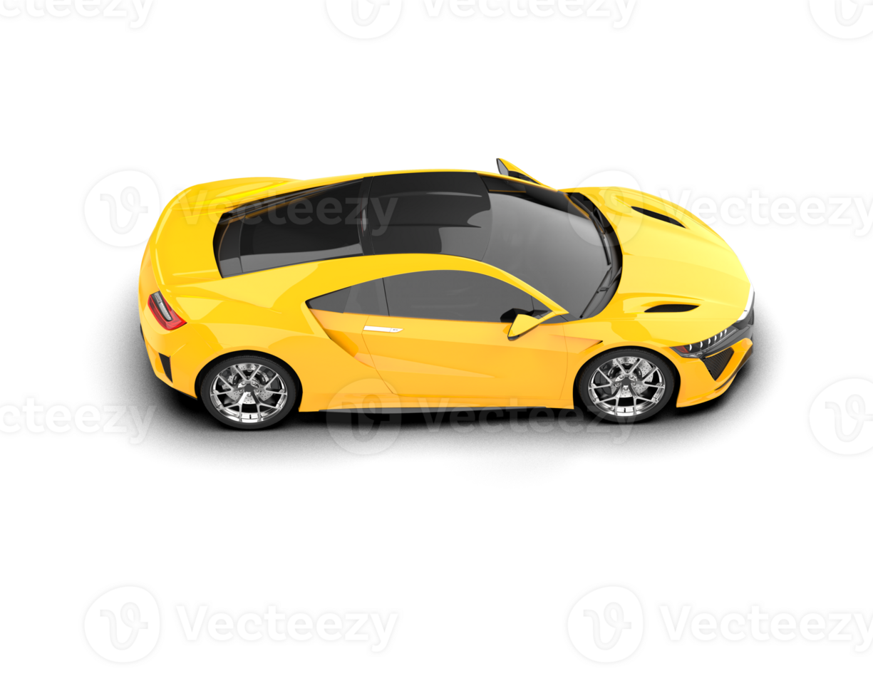 Realistic sport car isolated on background. 3d rendering - illustration png