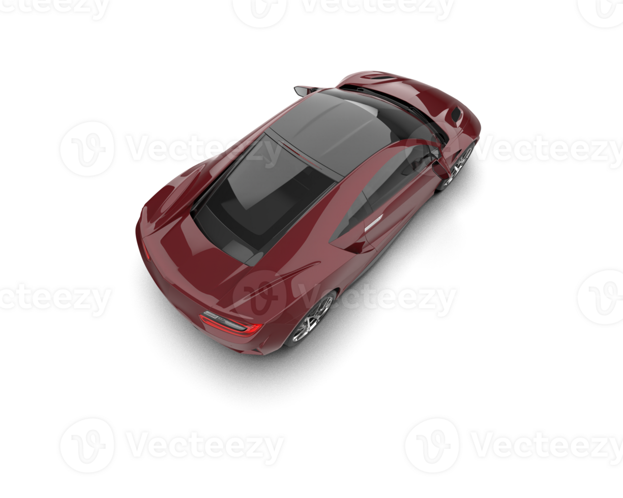 Realistic sport car isolated on background. 3d rendering - illustration png
