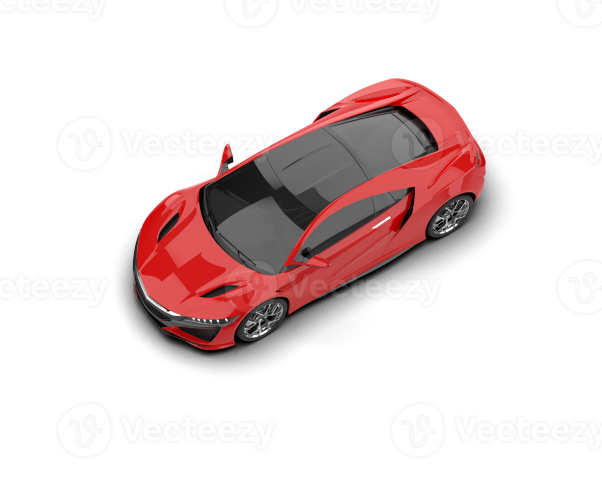 Realistic sport car isolated on background. 3d rendering - illustration png