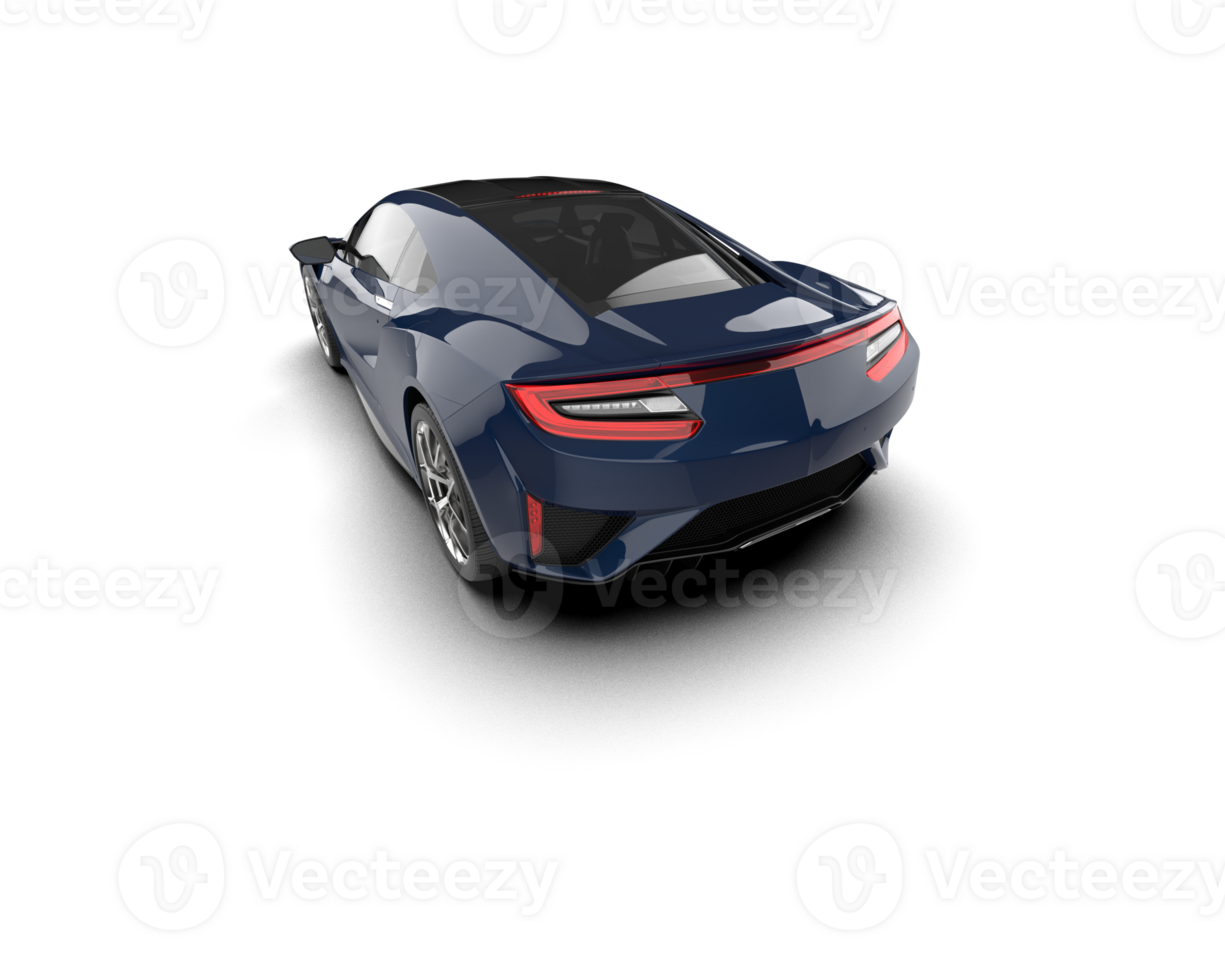 Realistic sport car isolated on background. 3d rendering - illustration png