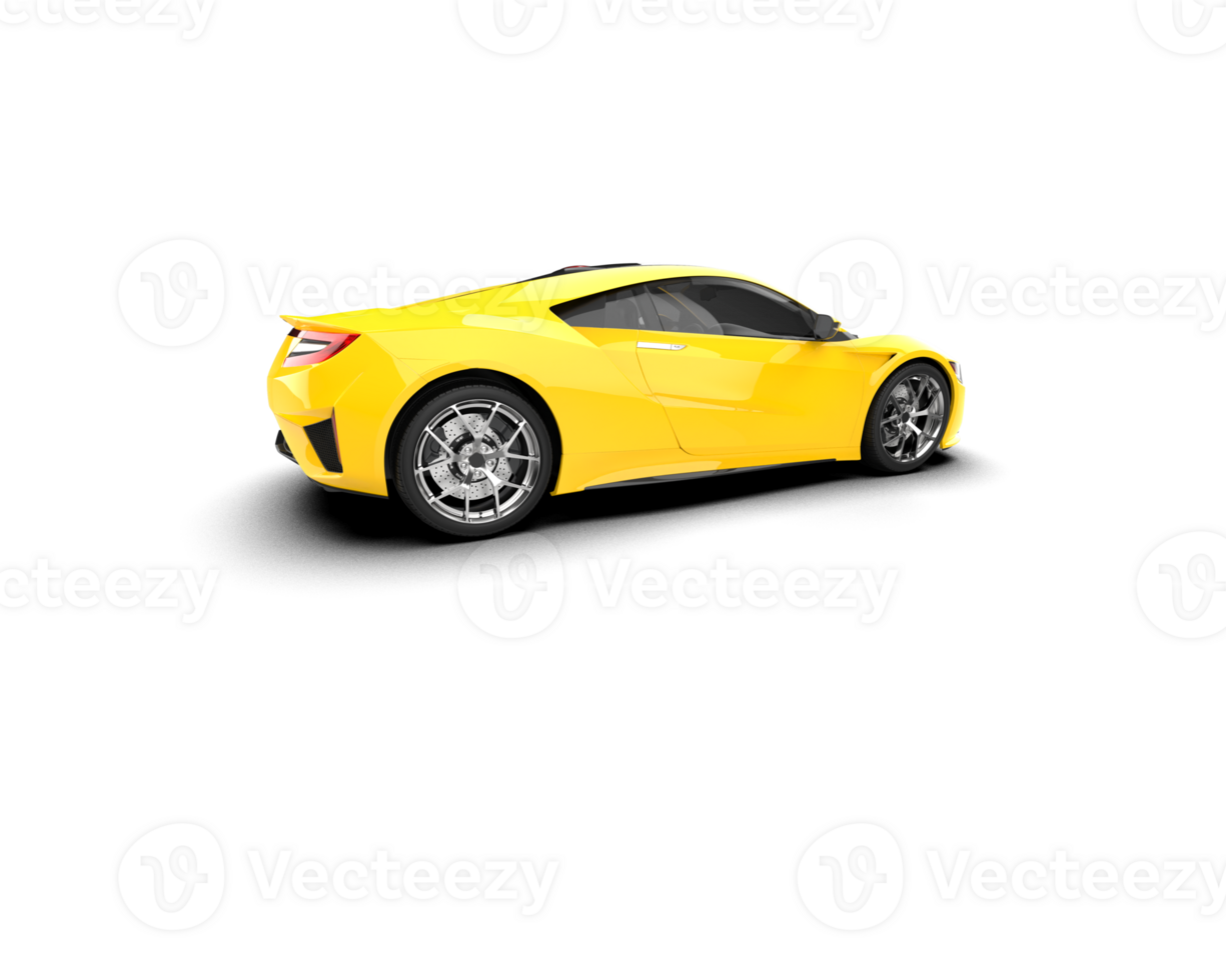 Realistic sport car isolated on background. 3d rendering - illustration png