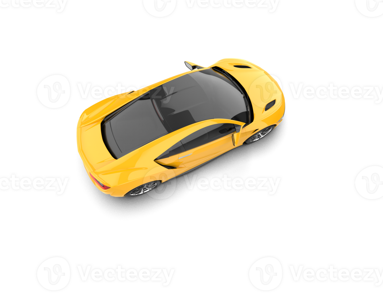Realistic sport car isolated on background. 3d rendering - illustration png