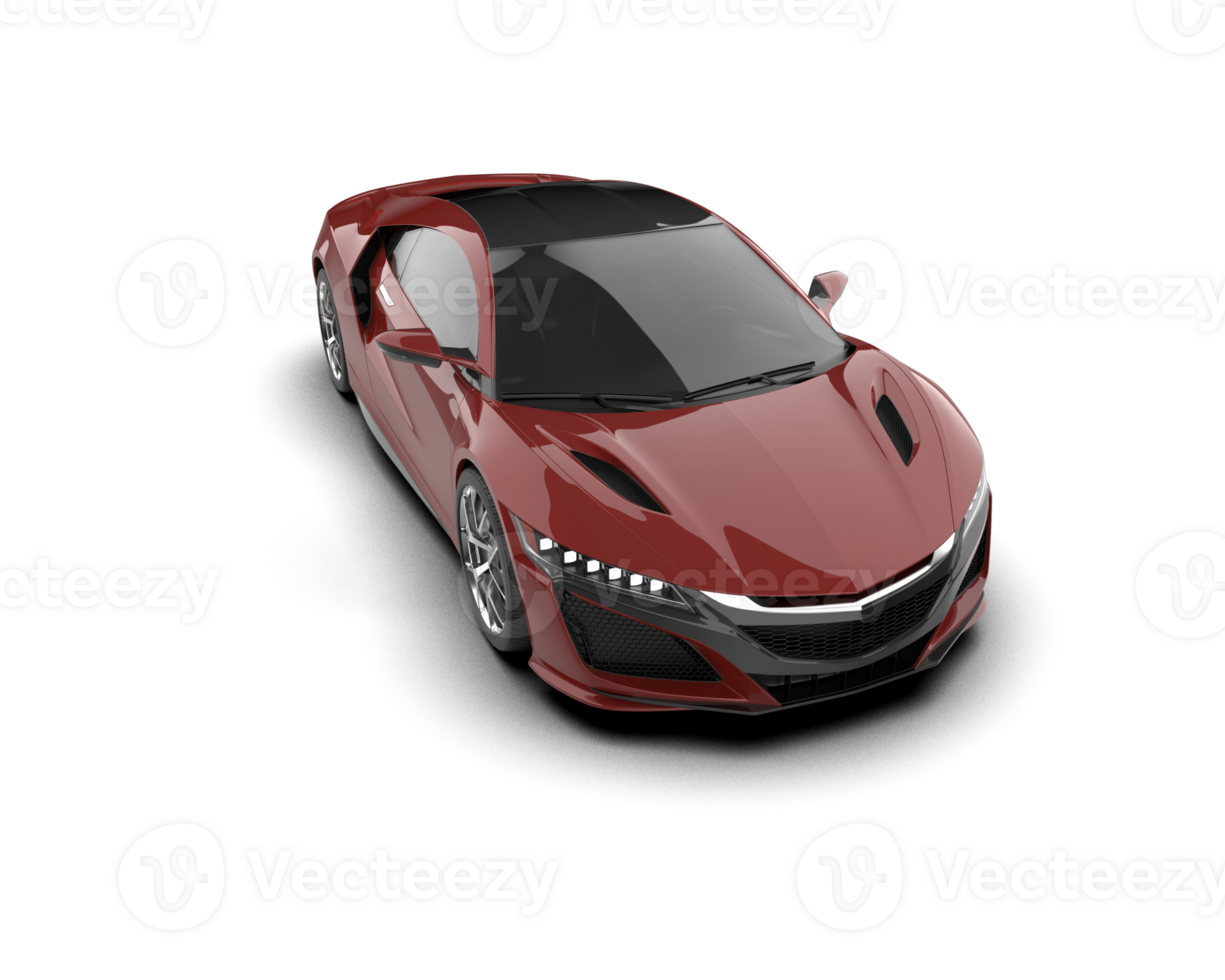 Realistic sport car isolated on background. 3d rendering - illustration png