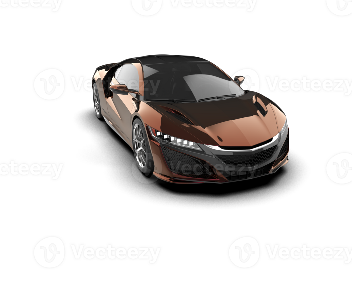 Realistic sport car isolated on background. 3d rendering - illustration png