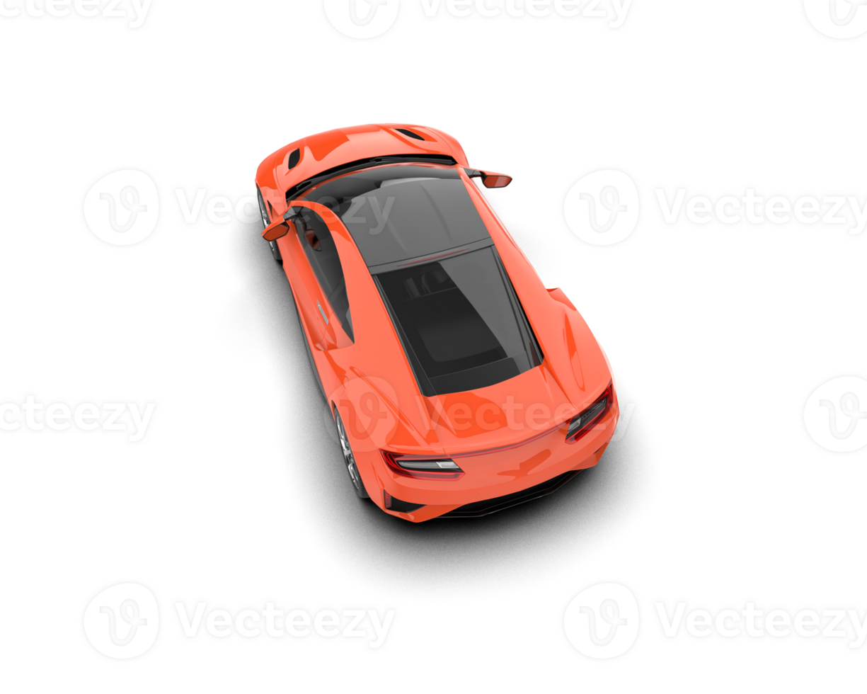 Realistic sport car isolated on background. 3d rendering - illustration png