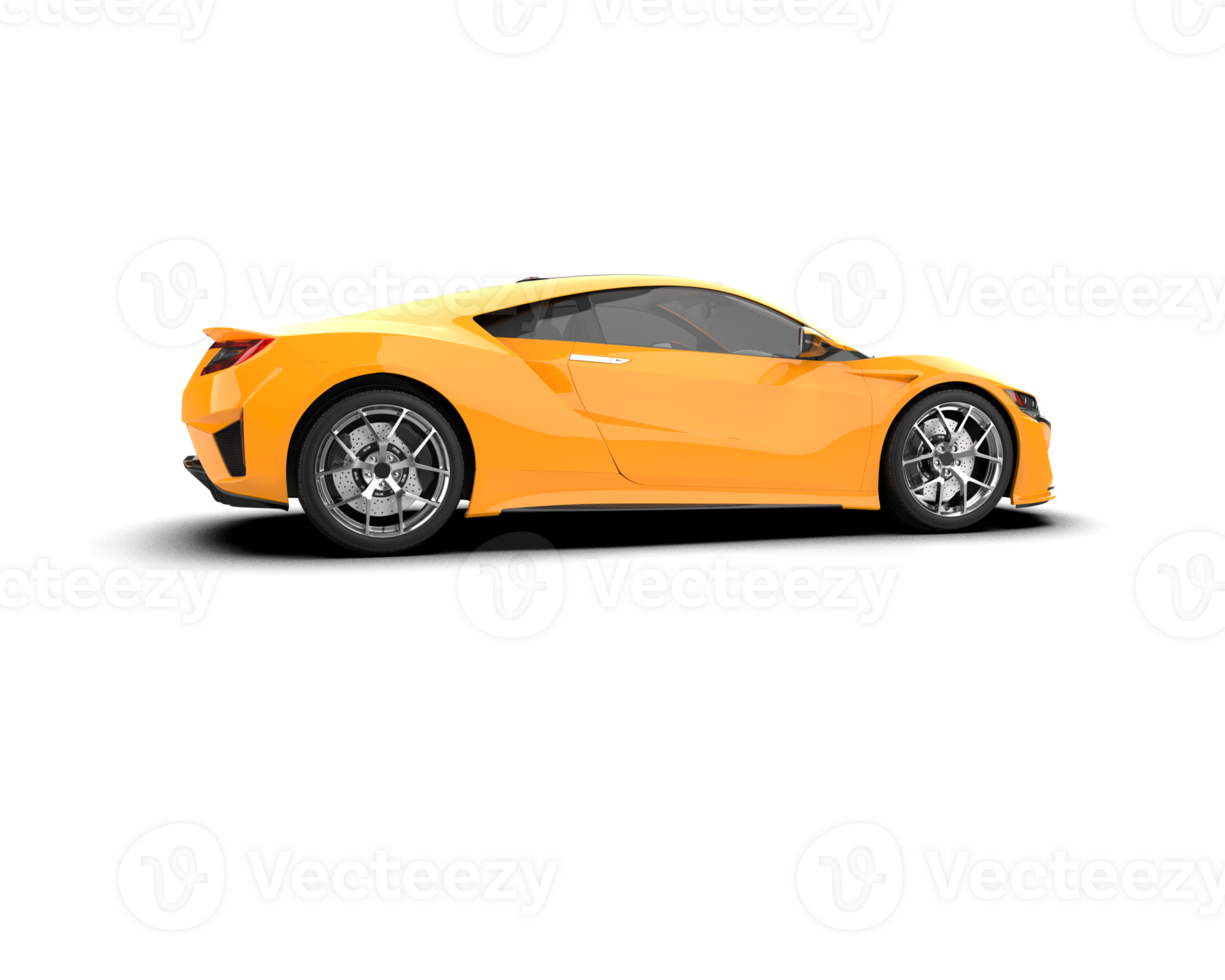 Realistic sport car isolated on background. 3d rendering - illustration png