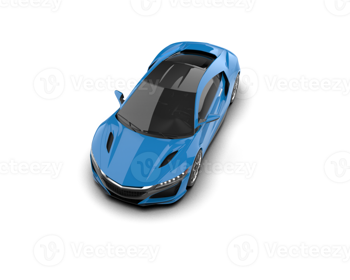 Realistic sport car isolated on background. 3d rendering - illustration png