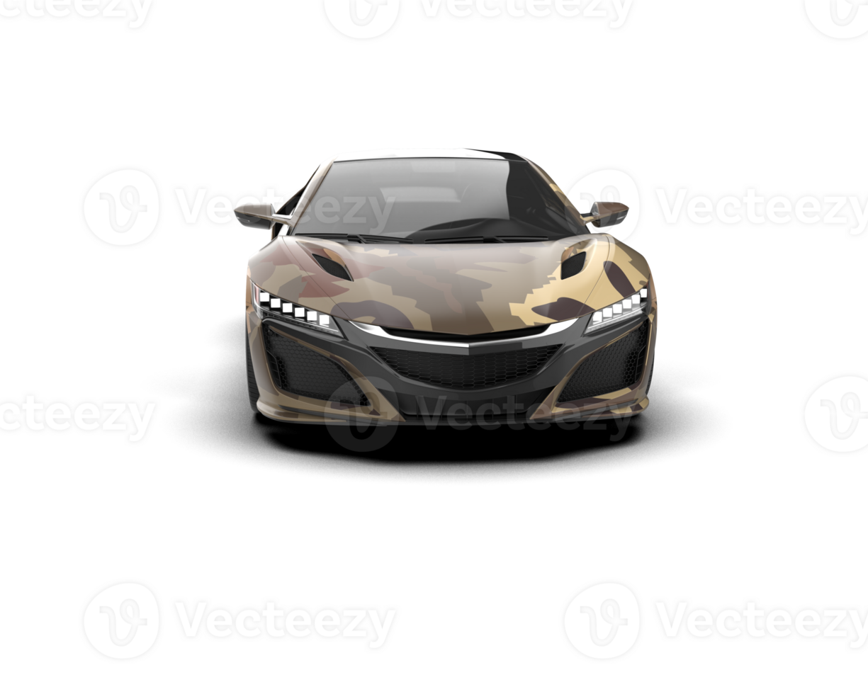 Realistic sport car isolated on background. 3d rendering - illustration png