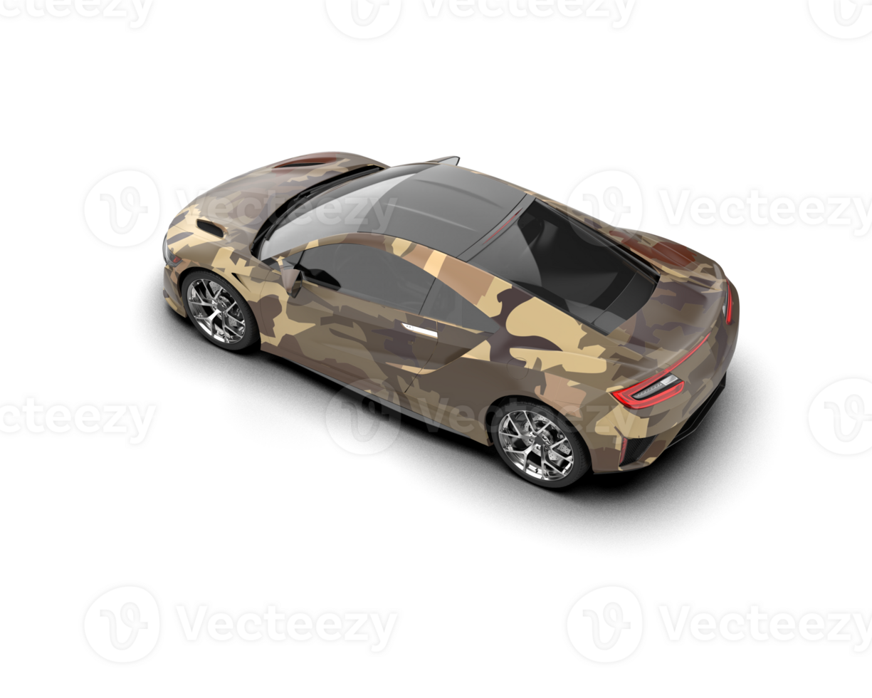 Realistic sport car isolated on background. 3d rendering - illustration png