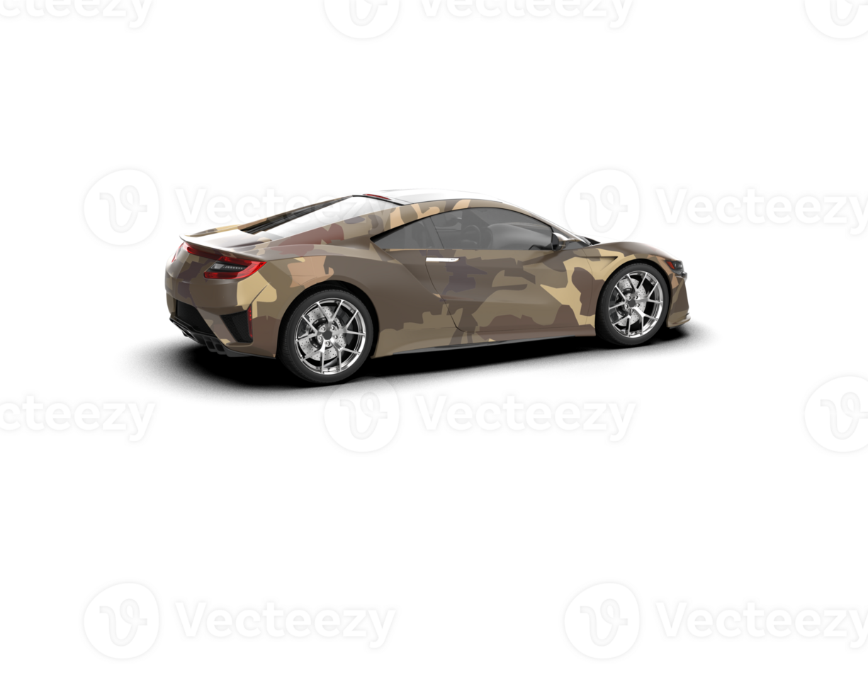 Realistic sport car isolated on background. 3d rendering - illustration png