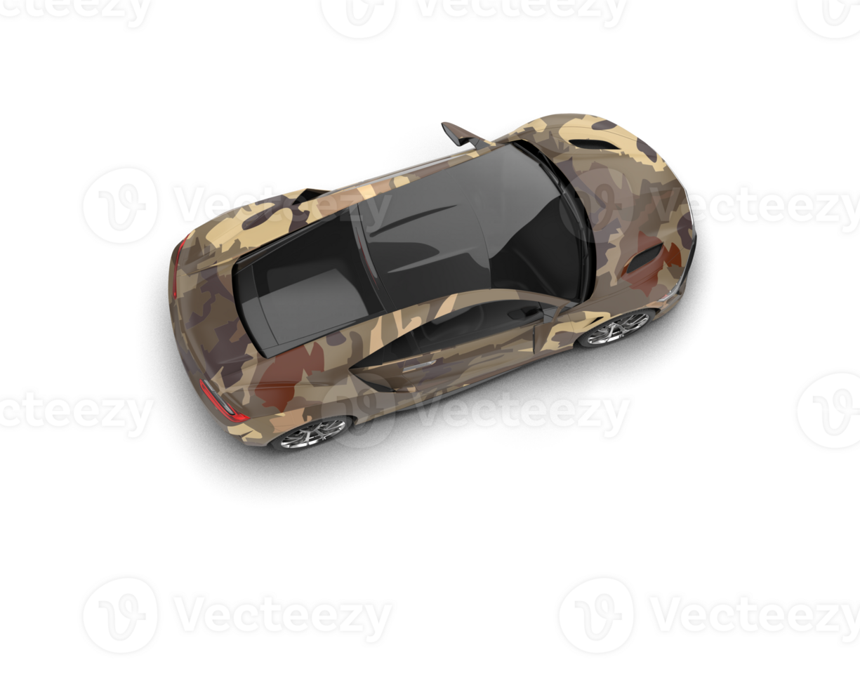 Realistic sport car isolated on background. 3d rendering - illustration png