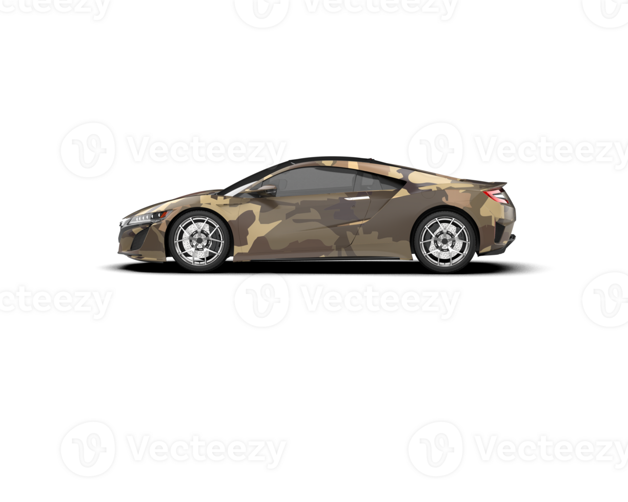 Realistic sport car isolated on background. 3d rendering - illustration png