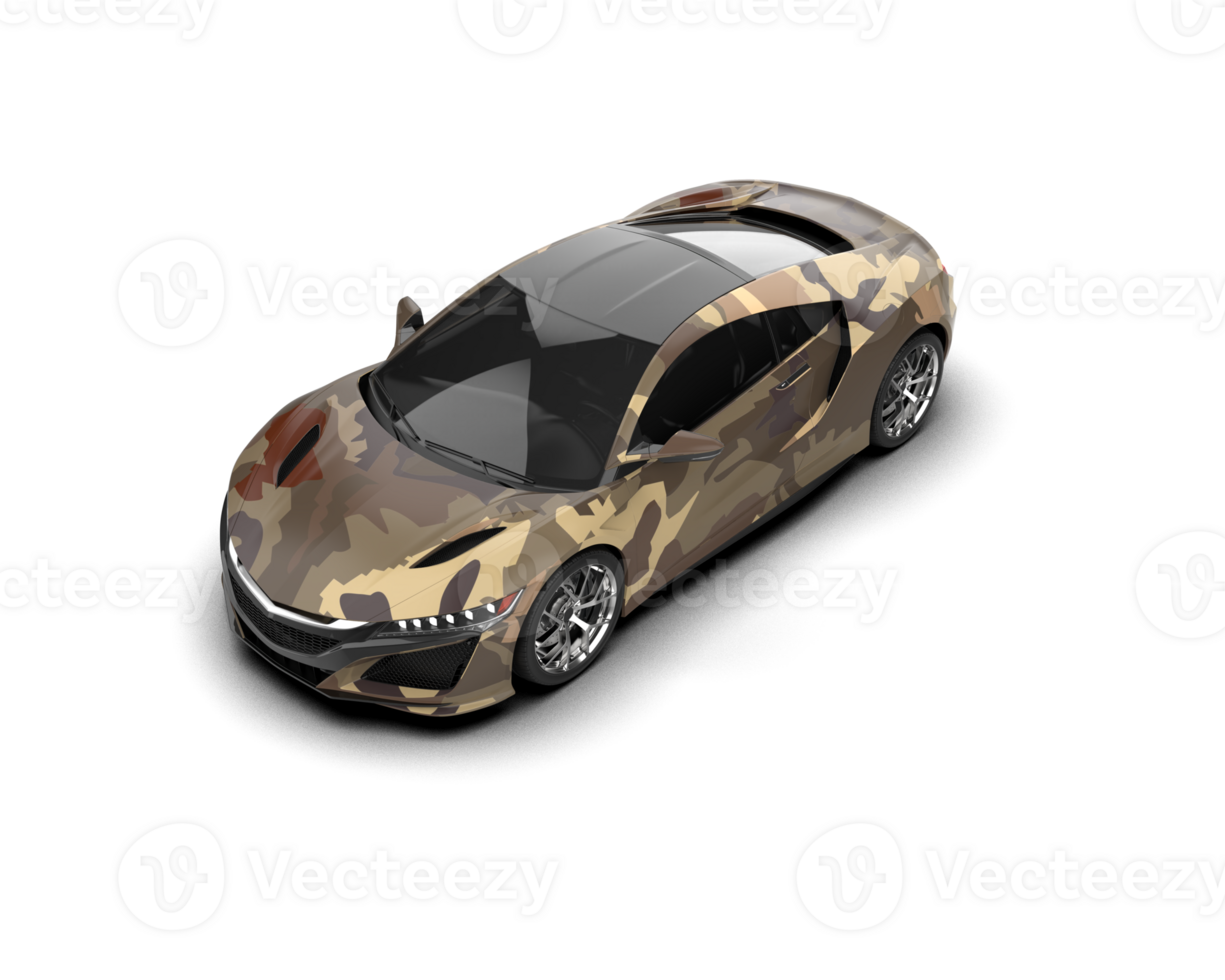 Realistic sport car isolated on background. 3d rendering - illustration png