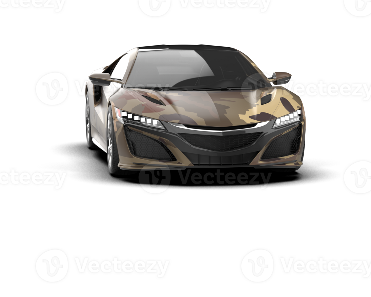 Realistic sport car isolated on background. 3d rendering - illustration png