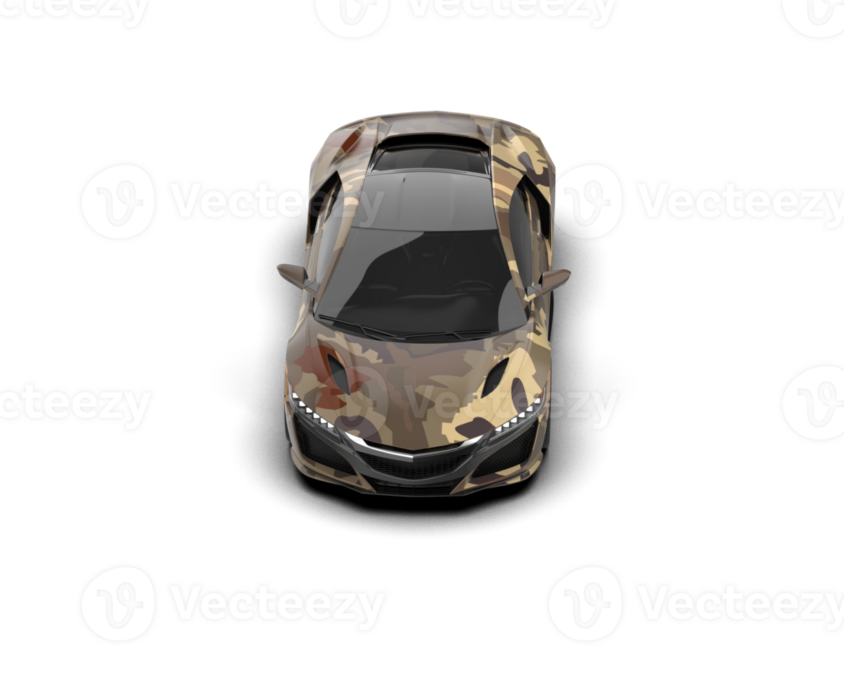 Realistic sport car isolated on background. 3d rendering - illustration png