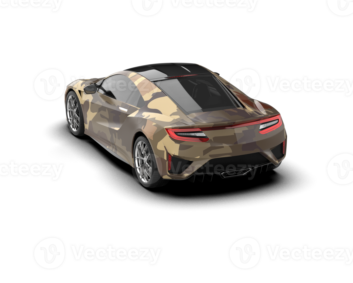 Realistic sport car isolated on background. 3d rendering - illustration png