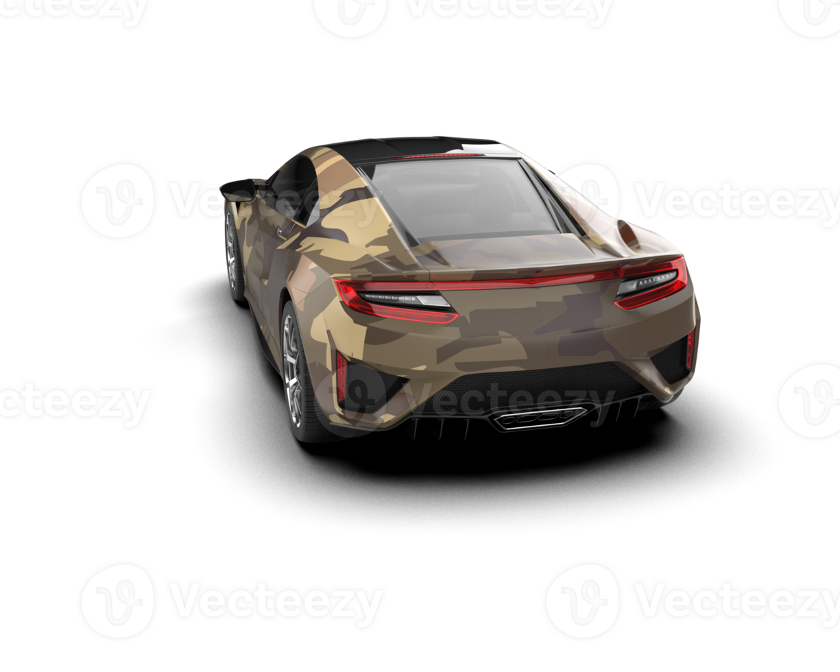 Realistic sport car isolated on background. 3d rendering - illustration png