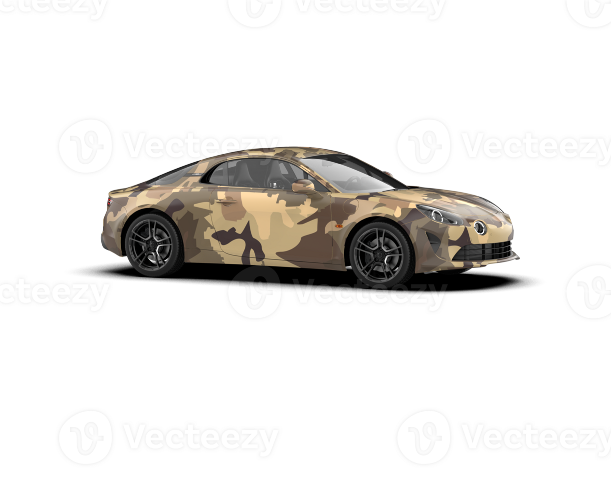 Realistic sport car isolated on background. 3d rendering - illustration png