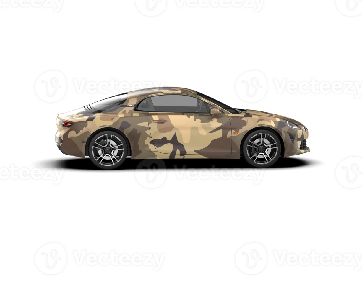 Realistic sport car isolated on background. 3d rendering - illustration png