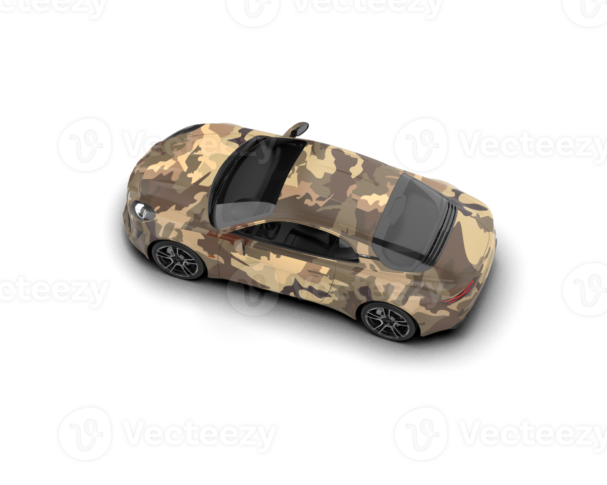 Realistic sport car isolated on background. 3d rendering - illustration png