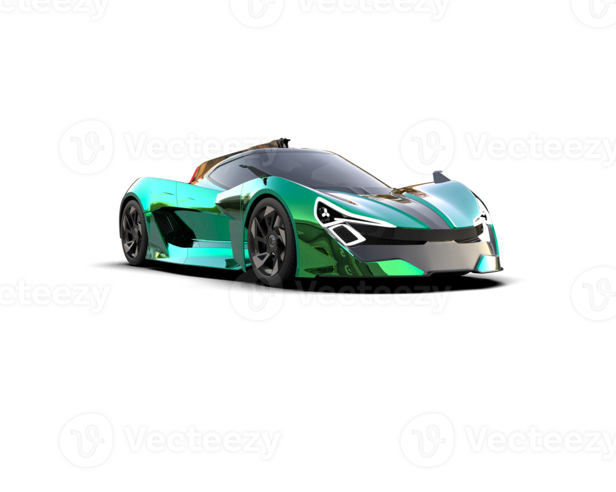Realistic sport car isolated on background. 3d rendering - illustration png