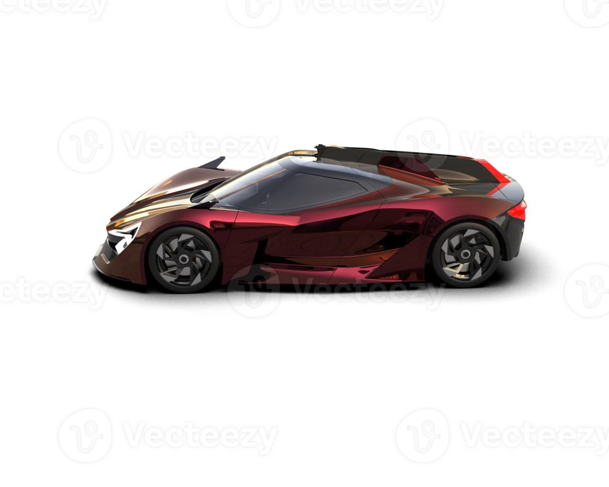Realistic sport car isolated on background. 3d rendering - illustration png