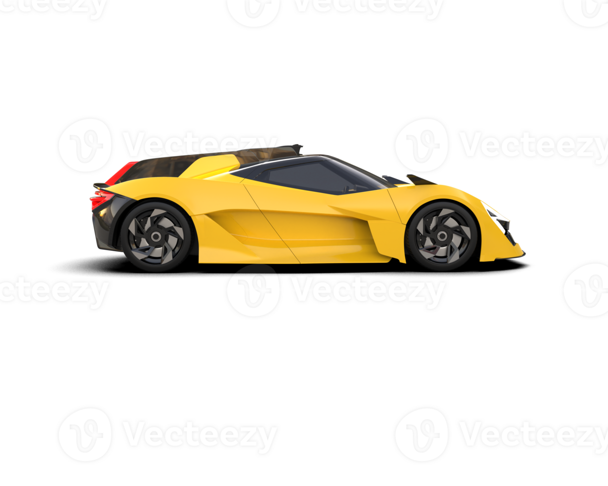 Realistic sport car isolated on background. 3d rendering - illustration png
