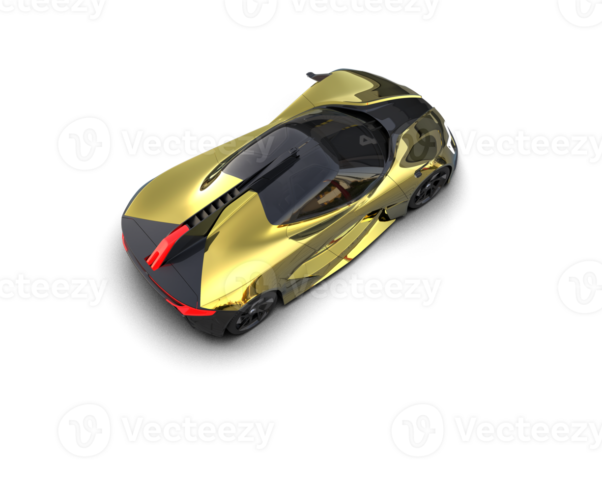 Realistic sport car isolated on background. 3d rendering - illustration png