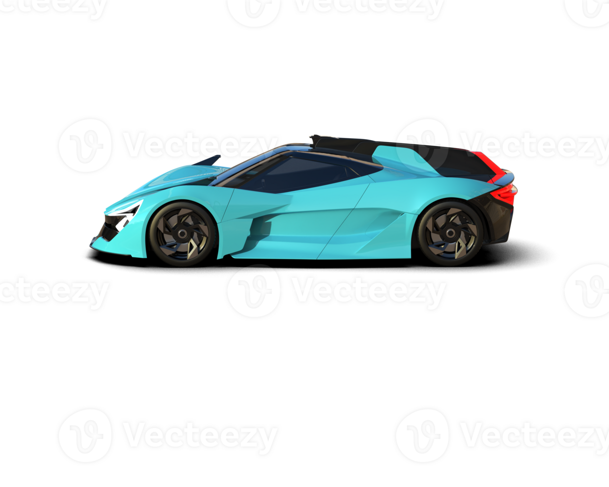 Realistic sport car isolated on background. 3d rendering - illustration png