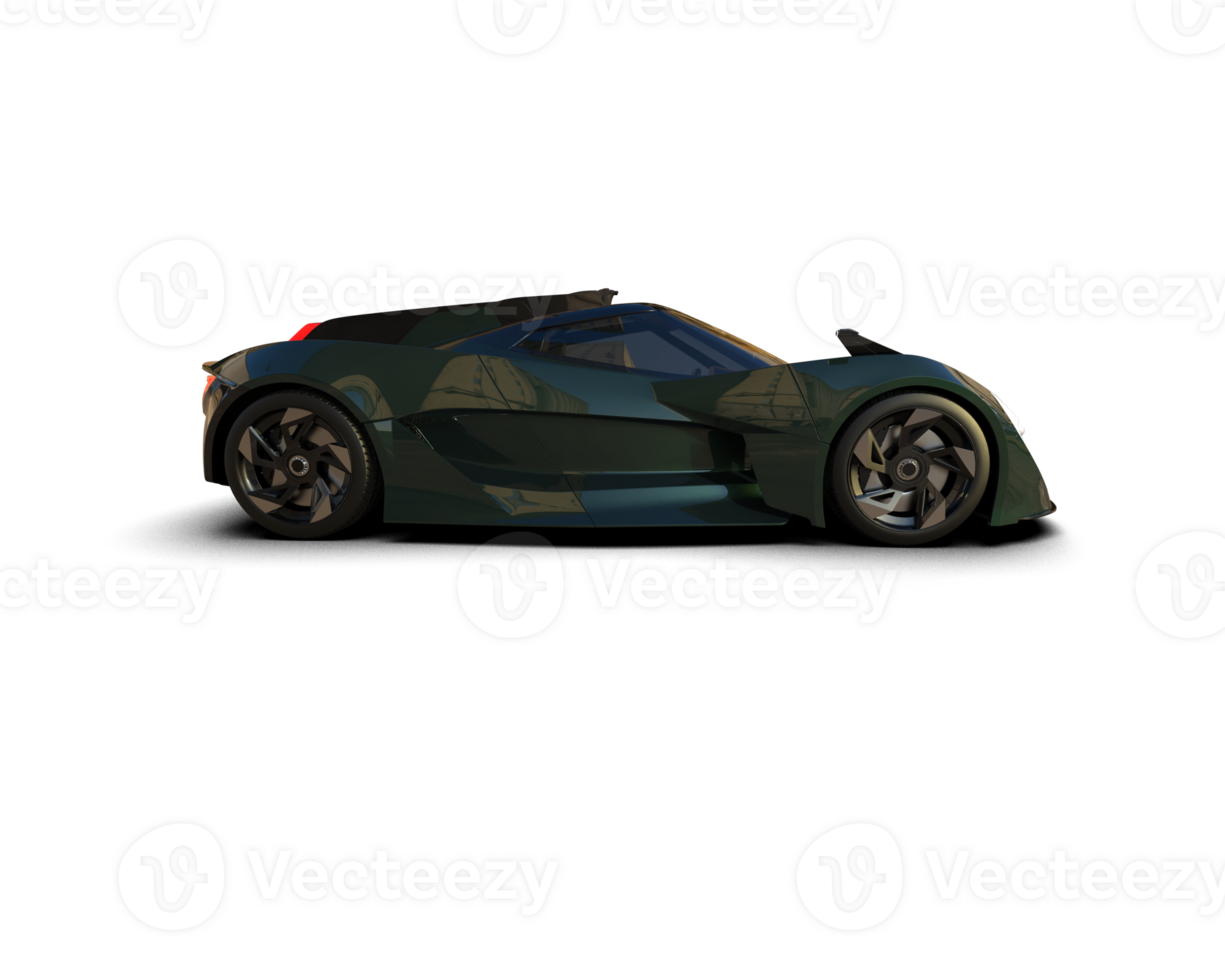 Realistic sport car isolated on background. 3d rendering - illustration png