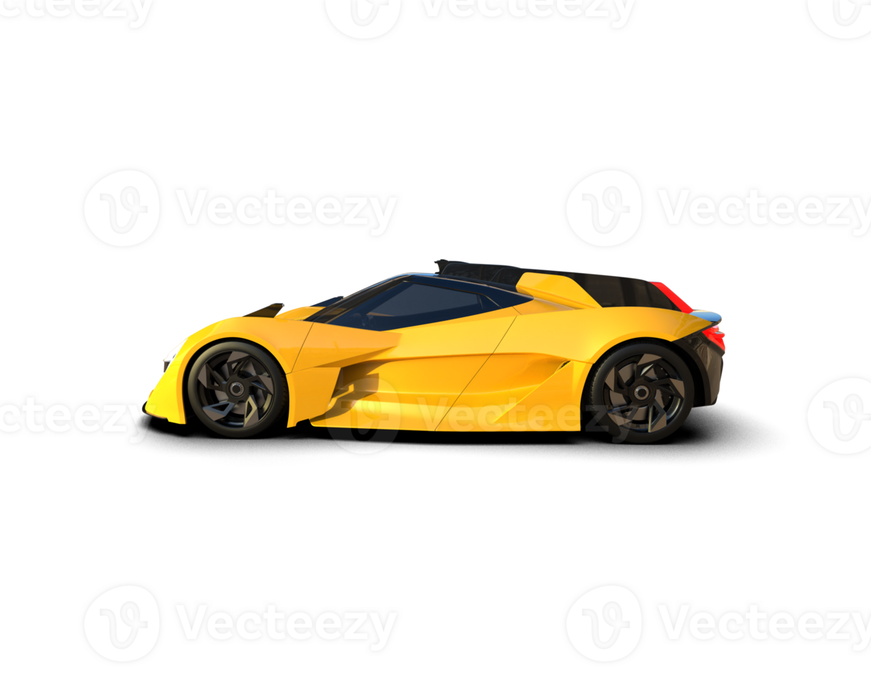 Realistic sport car isolated on background. 3d rendering - illustration png