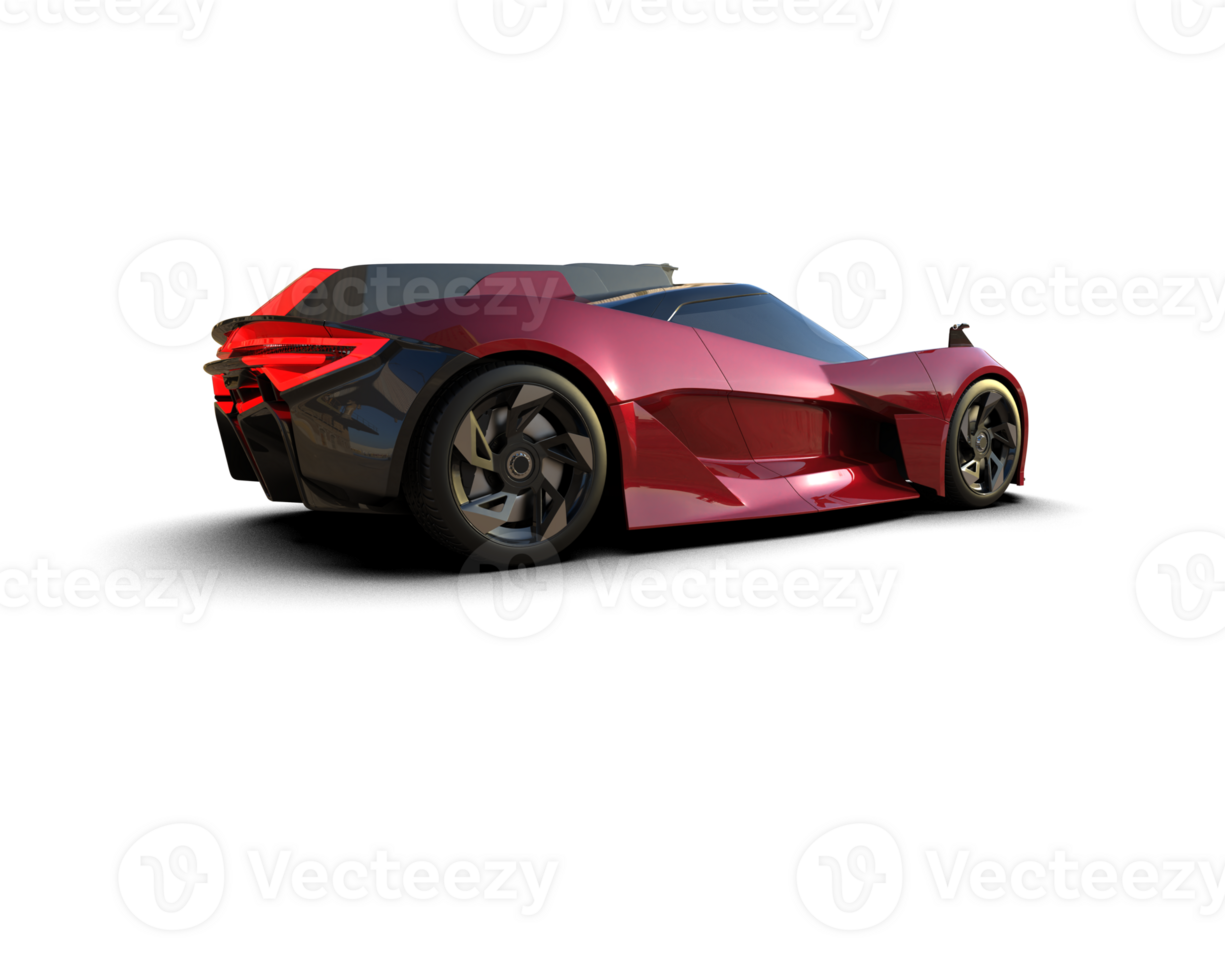 Realistic sport car isolated on background. 3d rendering - illustration png