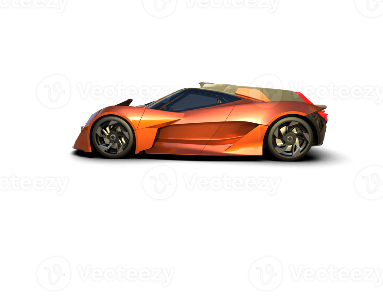 Realistic sport car isolated on background. 3d rendering - illustration png