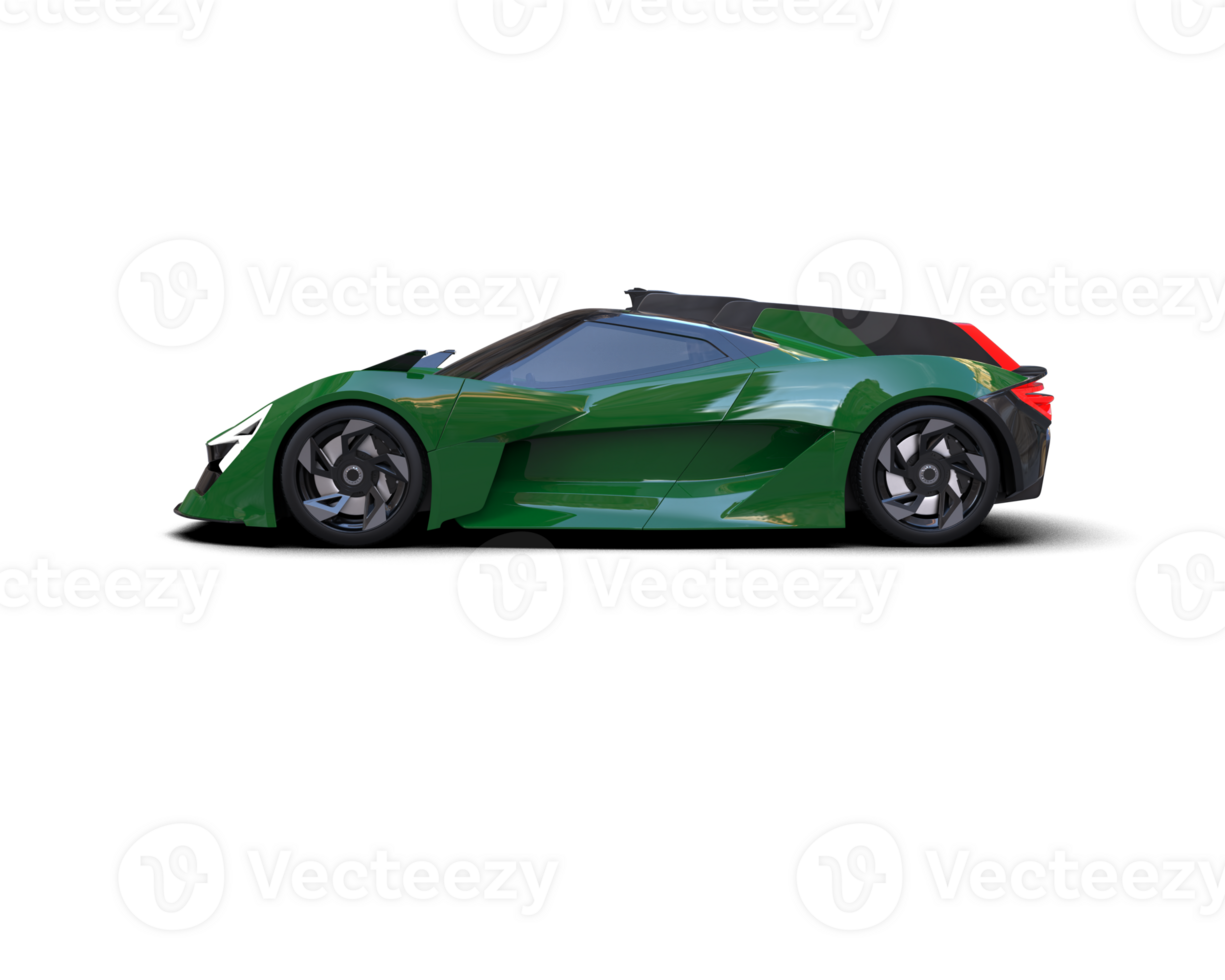 Realistic sport car isolated on background. 3d rendering - illustration png